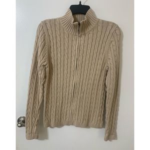 LL Bean full zip sweater